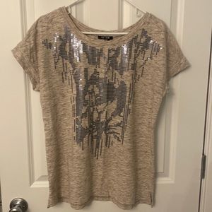 Sequin embellished t shirt